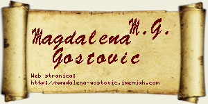 Magdalena Gostović vizit kartica